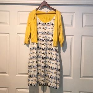 Boden Dress and Coordinating sweater